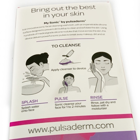 Pulsaderm Sonic Face Wash Cloth, Pink NEW Product - Picture 8 of 8